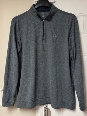 Rhoback Men's Heathered Green 1/4 Zip Pullover